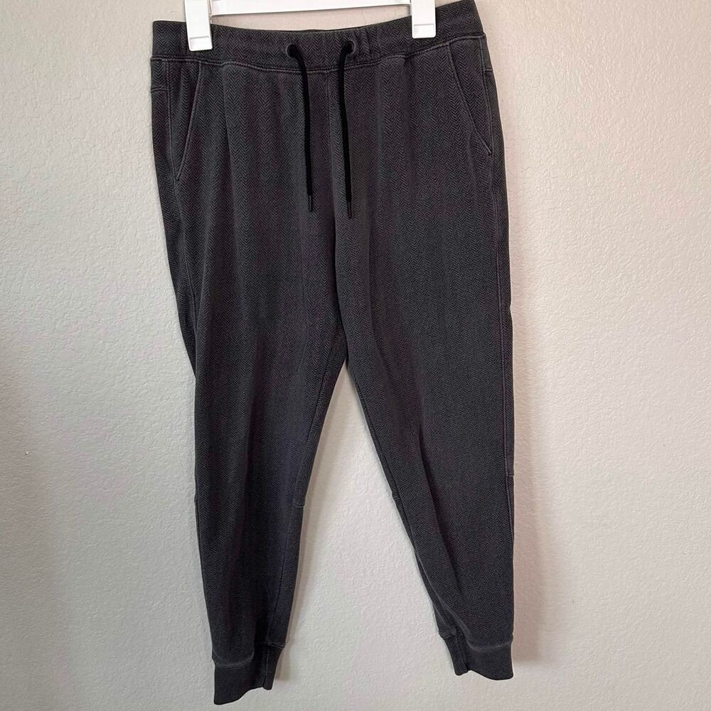 Abercrombie & Fitch Grey Herringbone Soft Fleece Joggers Sweatpants Medium M